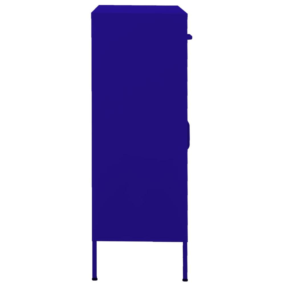 vidaXL Storage Cabinet Navy Blue 31.5"x13.8"x40" Steel, 336163. Picture 4