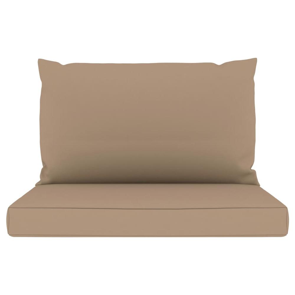 vidaXL Pallet Sofa Cushions 2 pcs Taupe Fabric, 315060. Picture 3