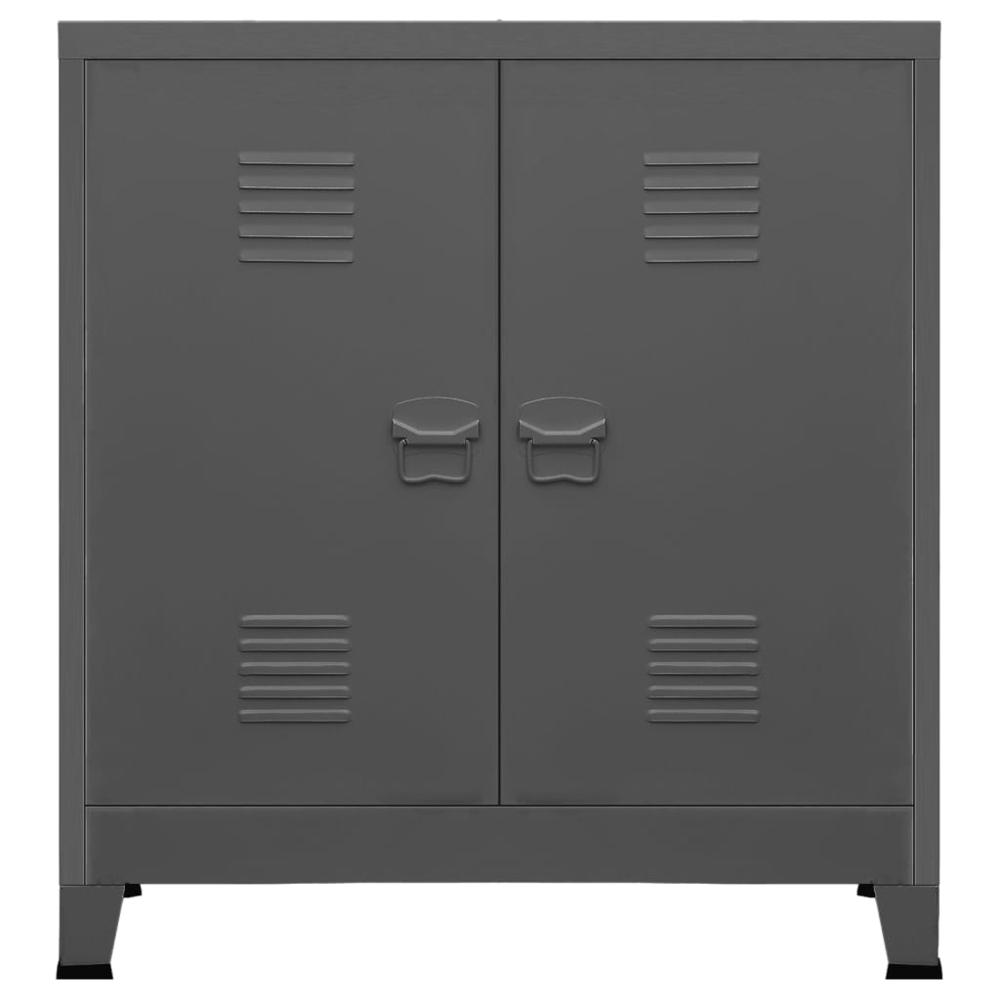 vidaXL Industrial Filing Cabinet Anthracite 35.4"x15.7"x39.4" Steel. Picture 3
