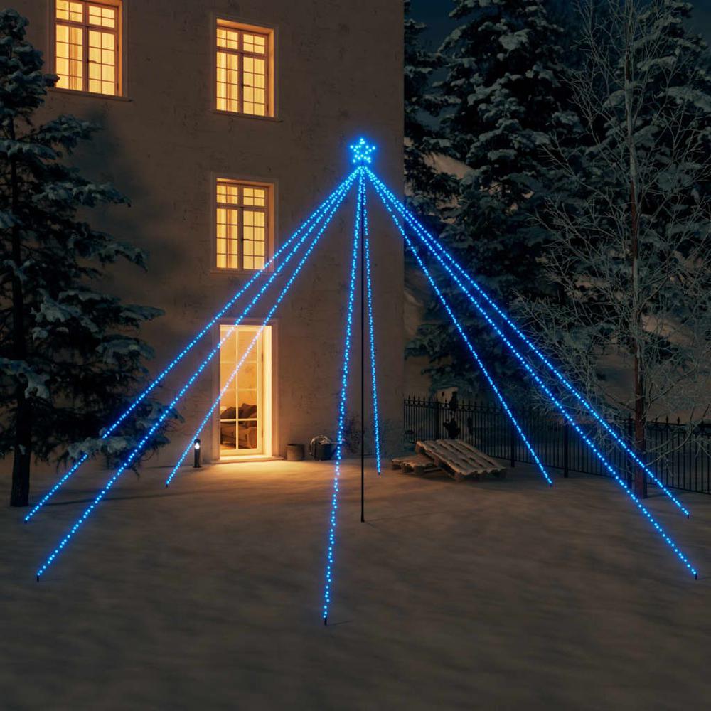 vidaXL Christmas Tree Lights Indoor Outdoor 800 LEDs Blue 16.4'. Picture 1