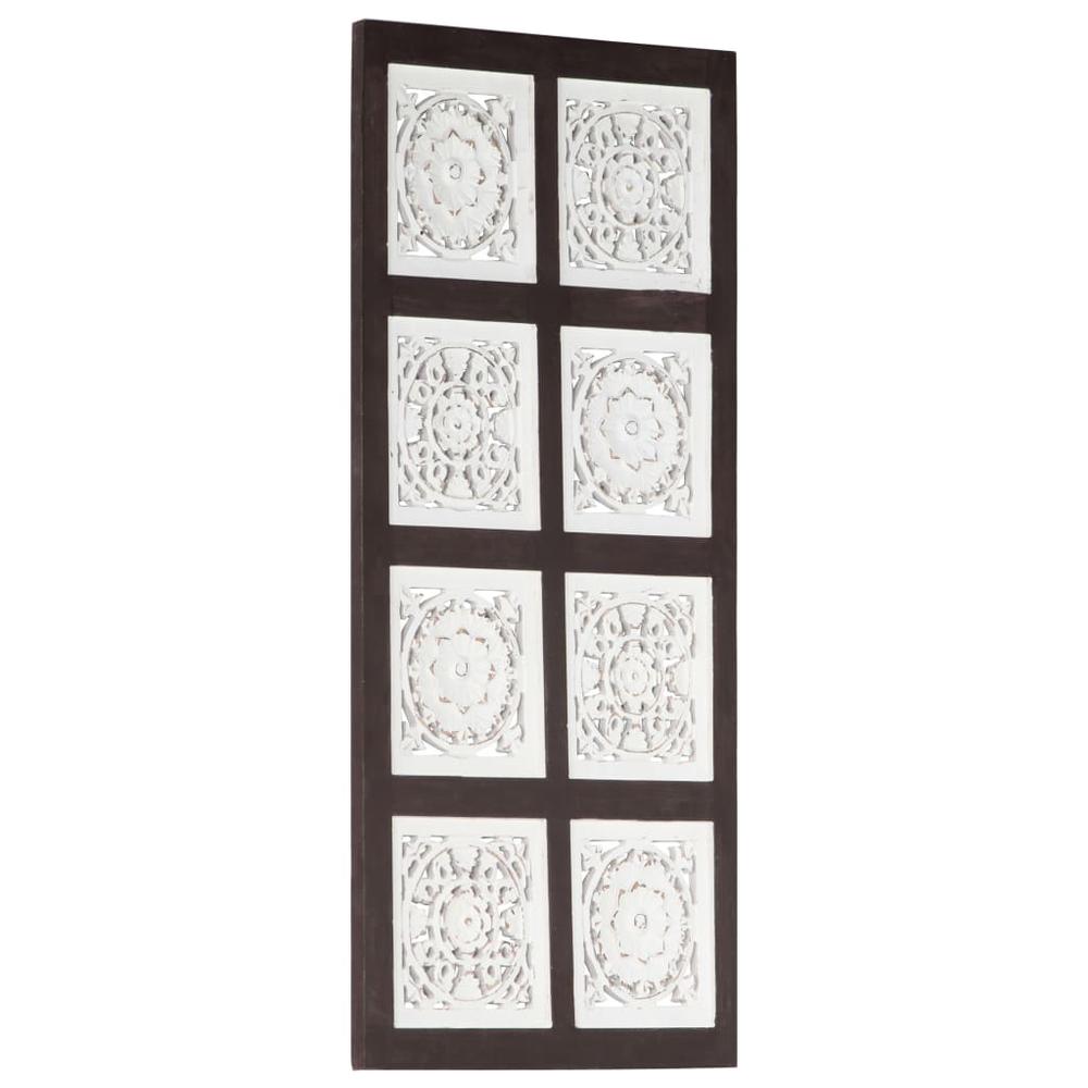 vidaXL Hand-Carved Wall Panel MDF 15.7"x31.5"x0.6" Brown and White. Picture 12