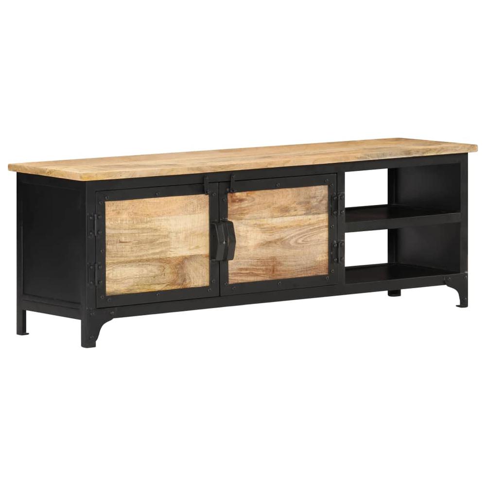 vidaXL TV Cabinet 47.2"x11.8"x15.7" Solid Mango Wood, 289101. Picture 11