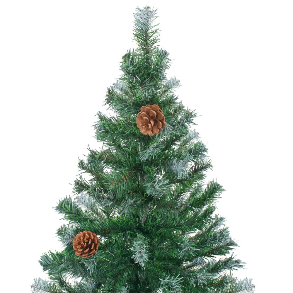 vidaXL Artificial Christmas Tree with LEDs&Ball Set&Pinecones 70.9", 3077528. Picture 3