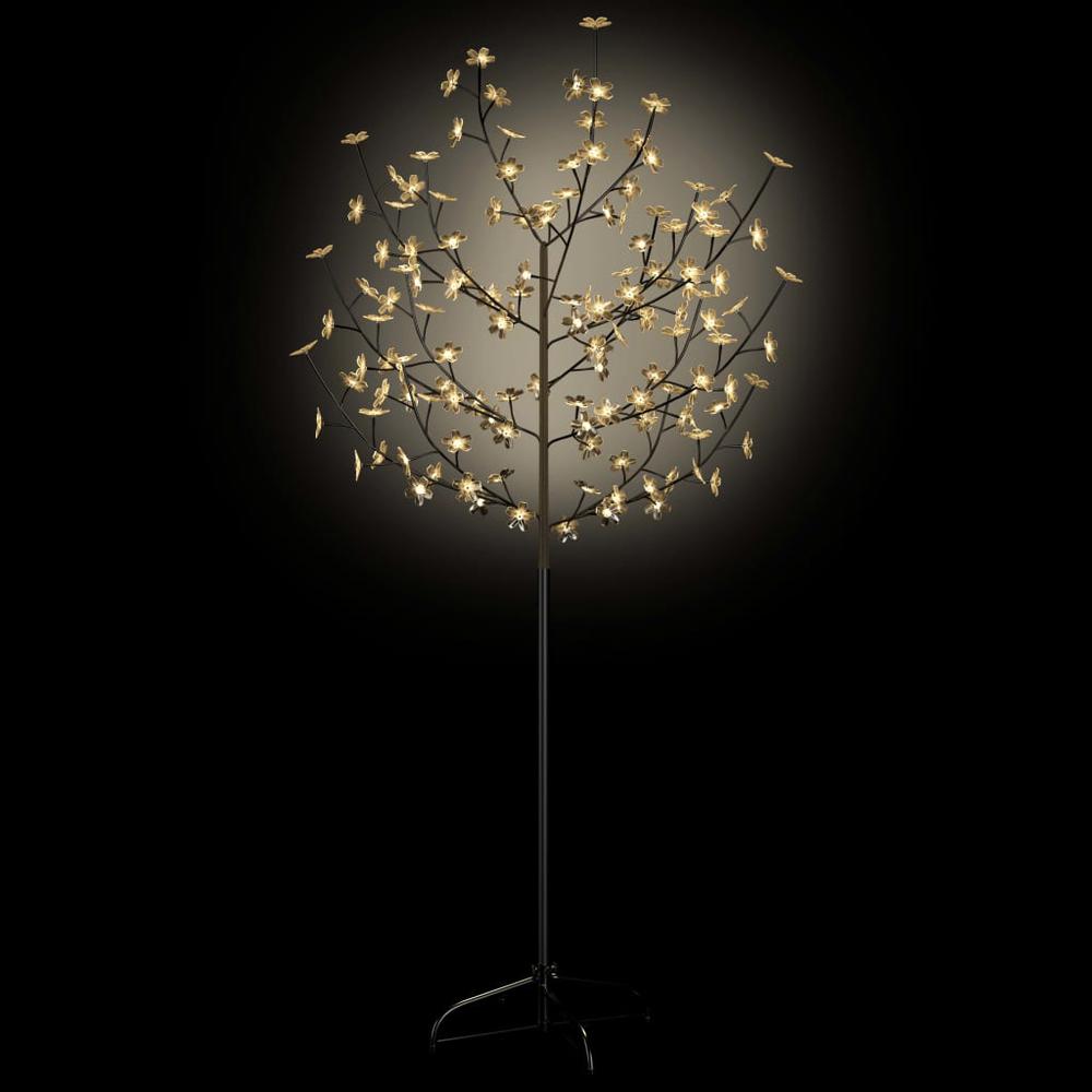 vidaXL Christmas Tree 120 LEDs Warm White Light Cherry Blossom 59.1". Picture 2