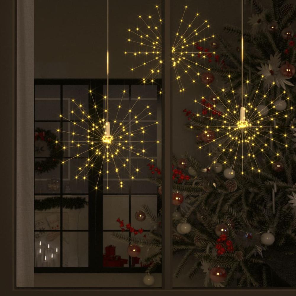 vidaXL Outdoor Christmas Firework Lights 4 pcs Warm White 7.9" 560 LEDs. Picture 1