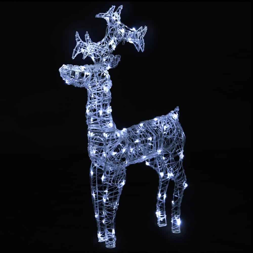 vidaXL Reindeer Christmas Decoration 90 LEDs 23.6"x6.3"x39.4" Acrylic, 329778. Picture 3