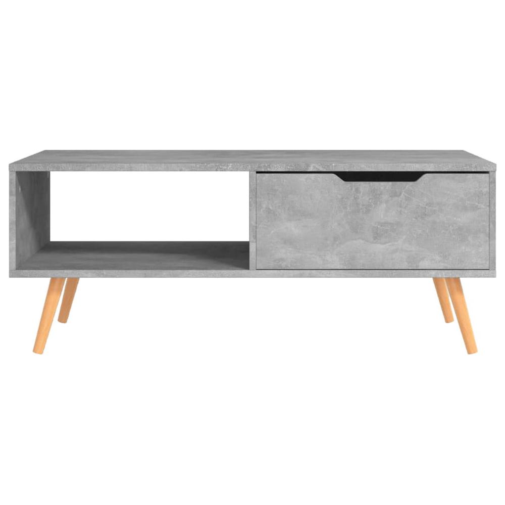 vidaXL Coffee Table Concrete Gray 39.4"x19.5"x16.9" Engineered Wood. Picture 3