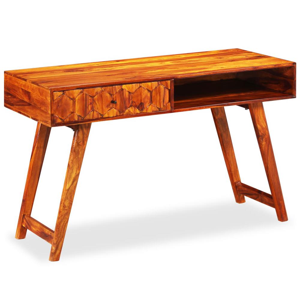 vidaXL Writing Table Solid Sheesham Wood 46.5"x19.7"x29.9". Picture 3