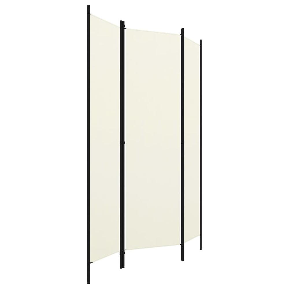 vidaXL 3-Panel Room Divider Cream White 59.1"x70.9". Picture 3