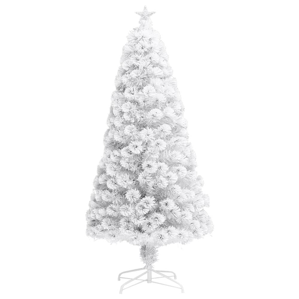 vidaXL Artificial Christmas Tree with LED White 47.2" Fiber Optic. Picture 2