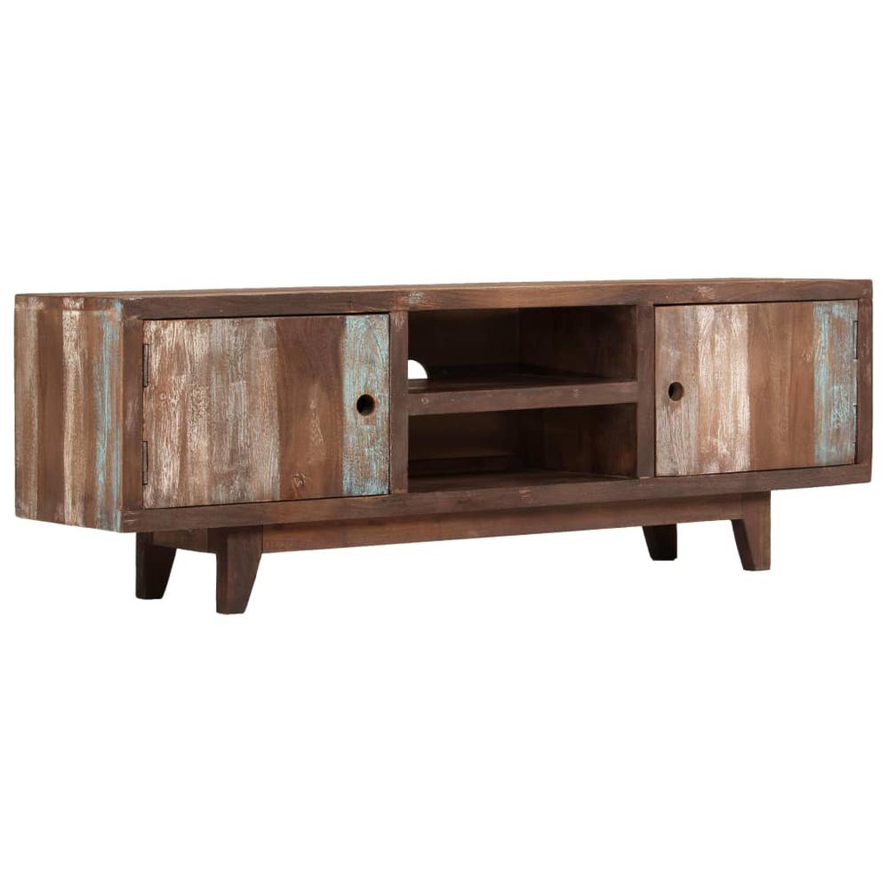 vidaXL TV Cabinet Solid Acacia Wood Vintage 46.5"x11.8"x15.7". Picture 1