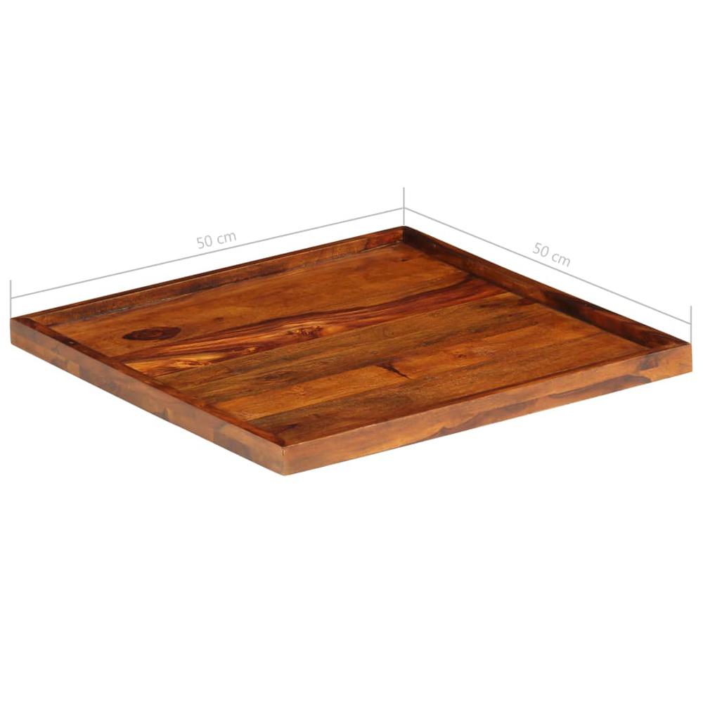 vidaXL Serving Tray Solid Sheesham Wood 19.7"x19.7". Picture 11