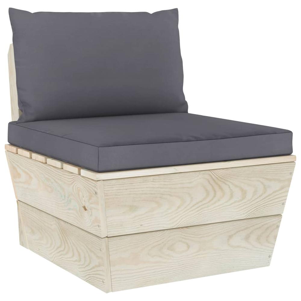 vidaXL Pallet Sofa Cushions 2 pcs Anthracite Fabric, 315052. Picture 1