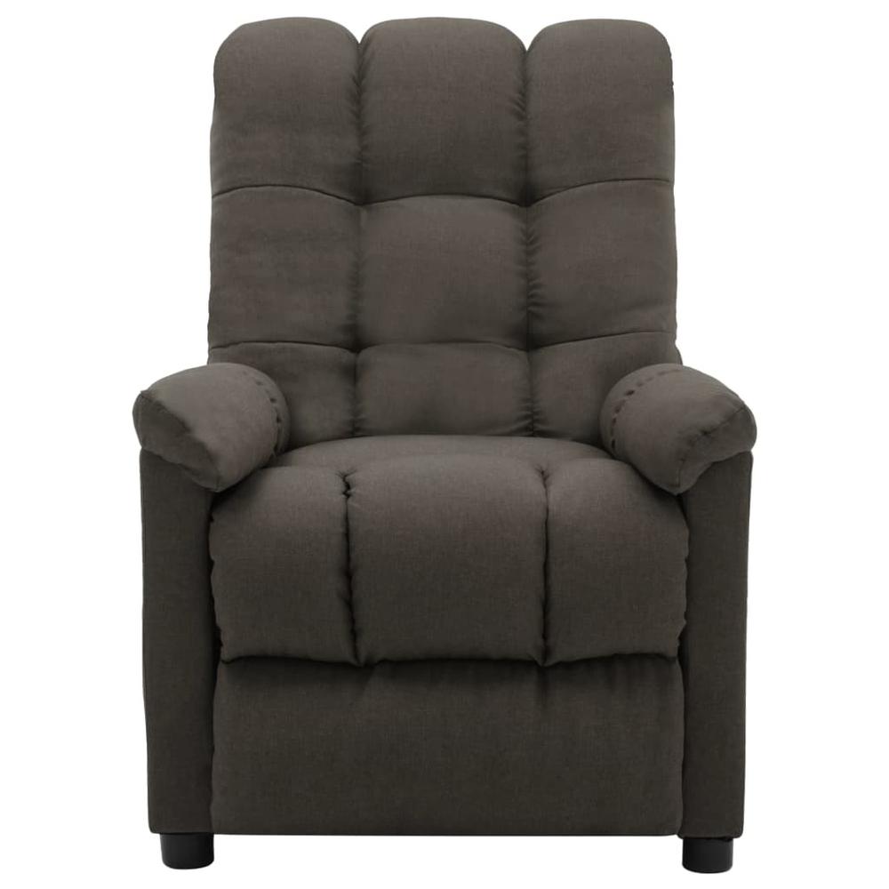 vidaXL Electric Recliner Taupe Fabric. Picture 3