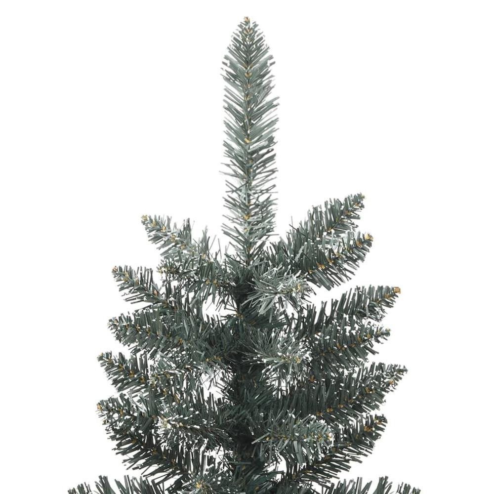 vidaXL Artificial Slim Christmas Tree with Stand Green 70.9" PVC. Picture 3