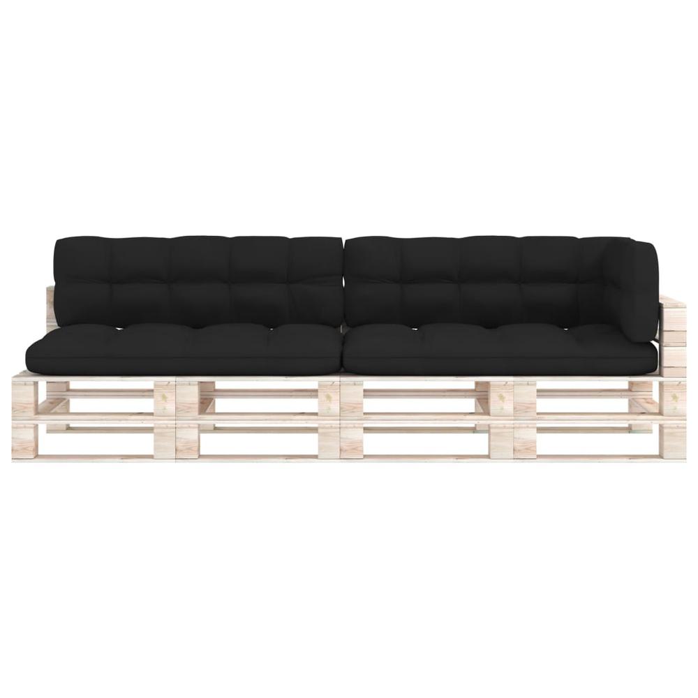 vidaXL Pallet Sofa Cushions 5 pcs Black. Picture 3