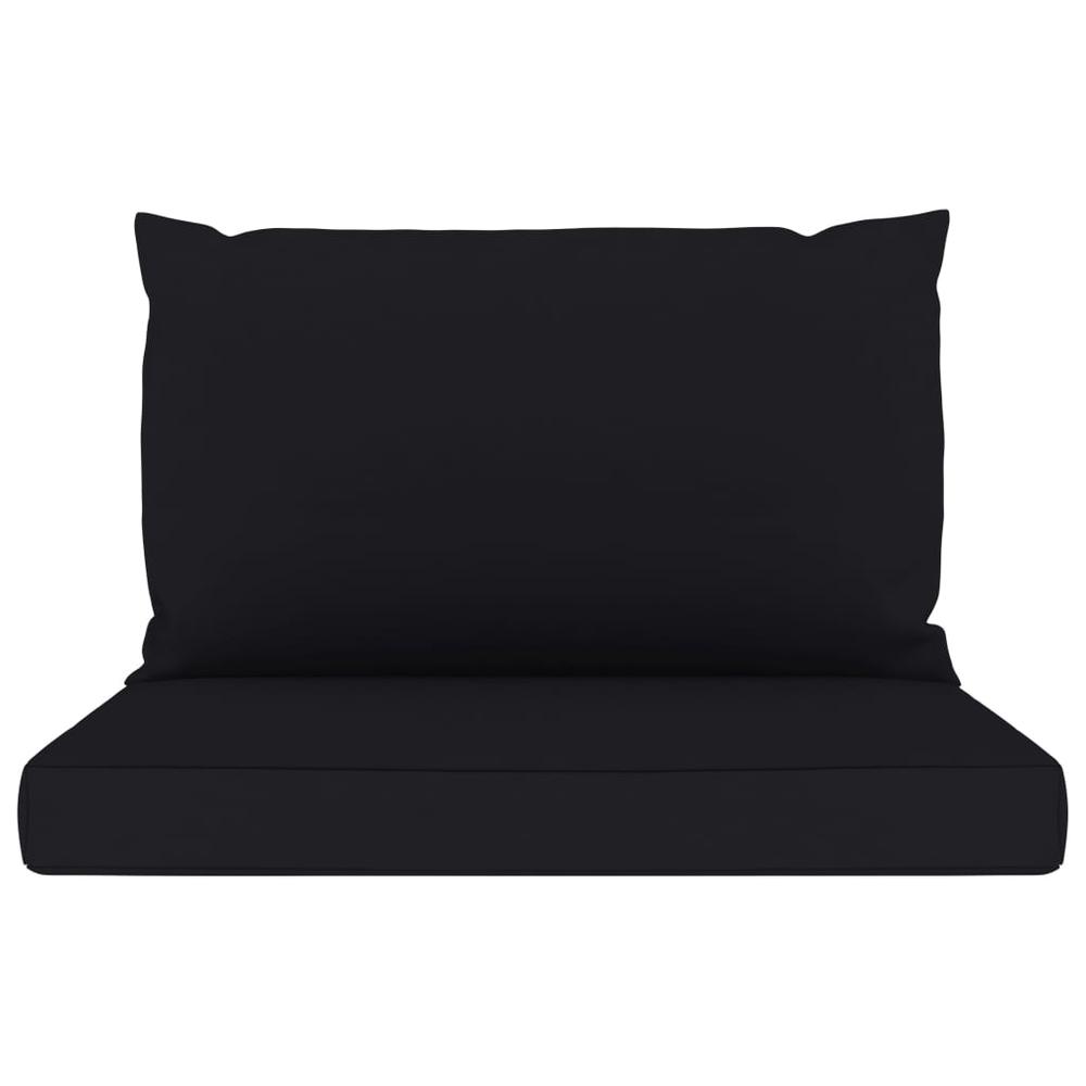vidaXL Pallet Sofa Cushions 2 pcs Black Fabric, 315059. Picture 3