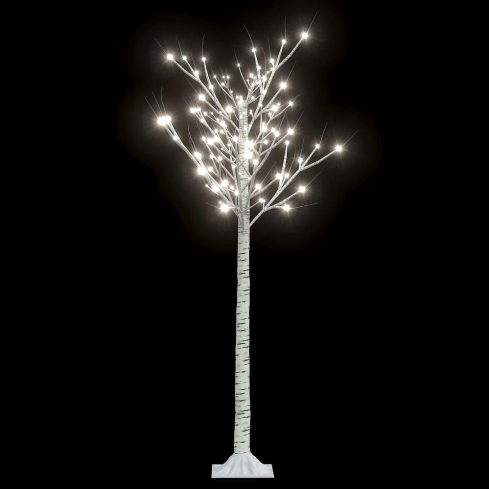 vidaXL Christmas Tree 156 LEDs 4.9' Cold White Willow Indoor Outdoor. Picture 2