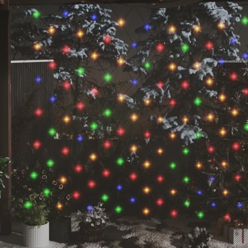 vidaXL Christmas Net Light Blue 9.8'x6.6' 204 LED Indoor Outdoor, 328777. Picture 1