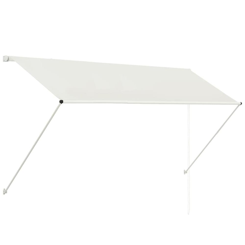 vidaXL Retractable Awning 98.4"x59.1" Cream. Picture 1