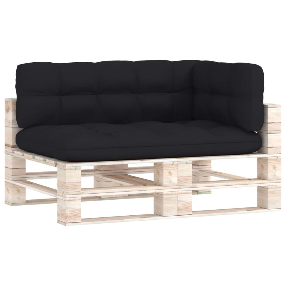 vidaXL Pallet Sofa Cushions 3 pcs Black, 314565. Picture 2