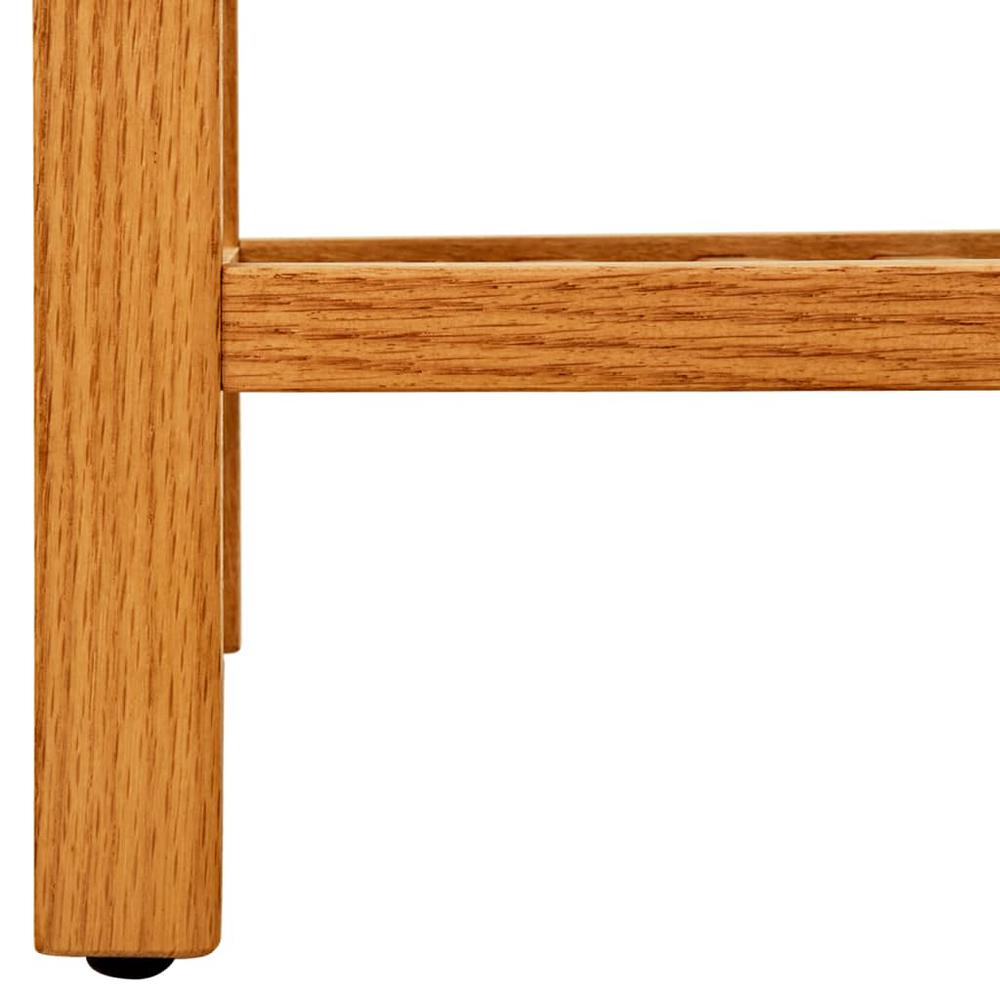 vidaXL Shoe Rack with 5 Shelves 39.4"x10.6"x39.4" Solid Oak Wood. Picture 4