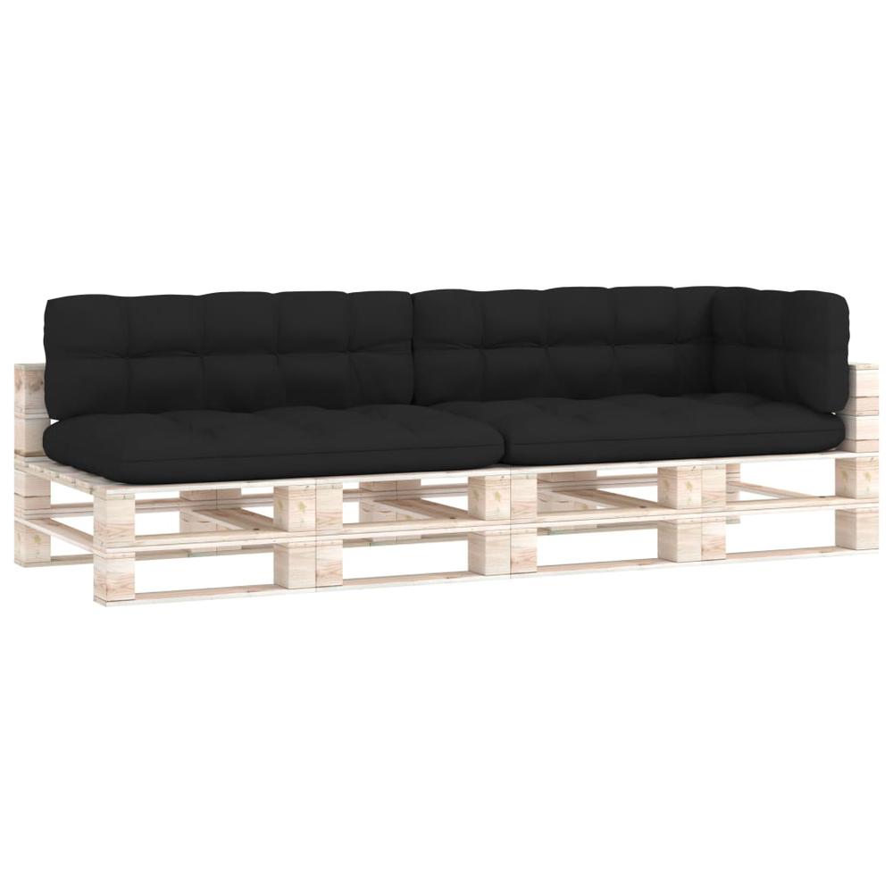 vidaXL Pallet Sofa Cushions 5 pcs Black. Picture 2