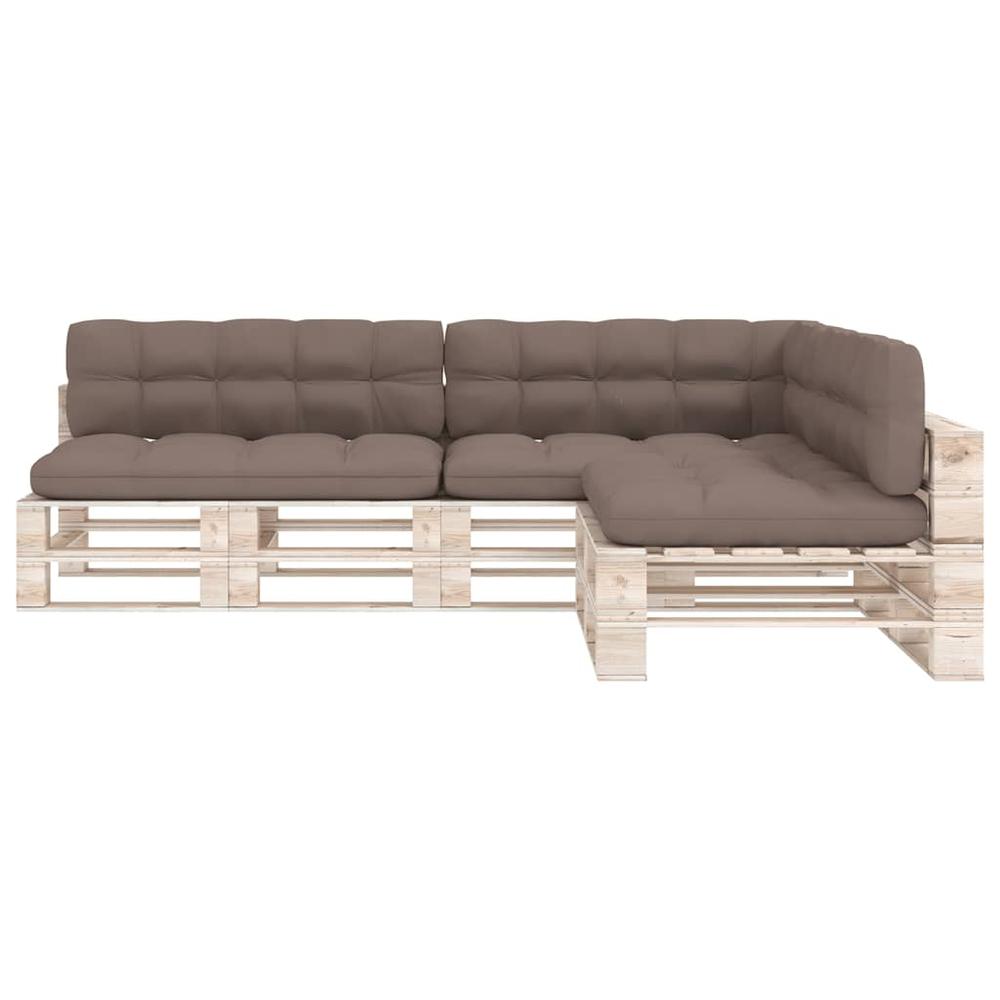 vidaXL Pallet Sofa Cushions 7 pcs Taupe. Picture 3