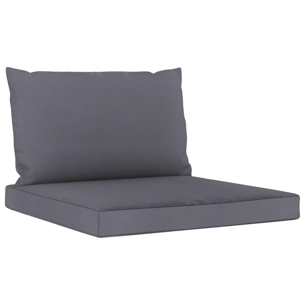 vidaXL Pallet Sofa Cushions 2 pcs Anthracite Fabric, 315052. Picture 2