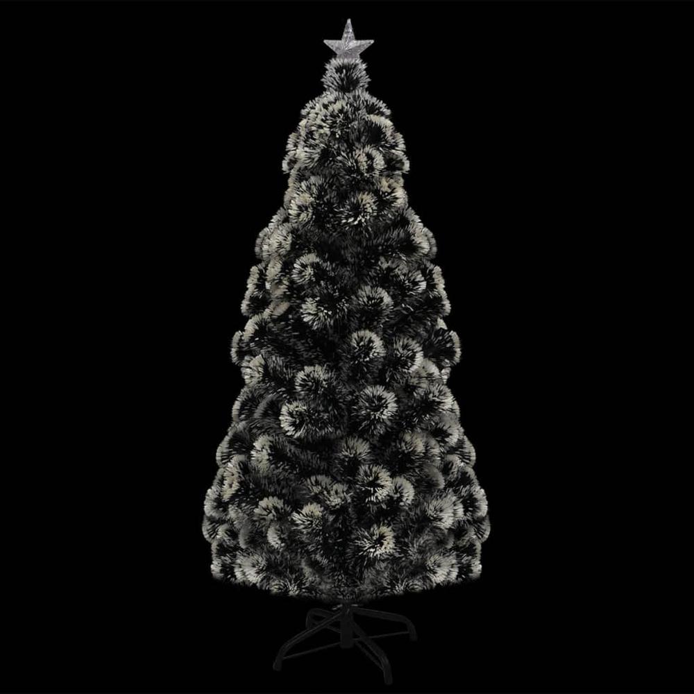 vidaXL Christmas Tree with LEDs Green and White 59.1" Fiber Optic. Picture 2