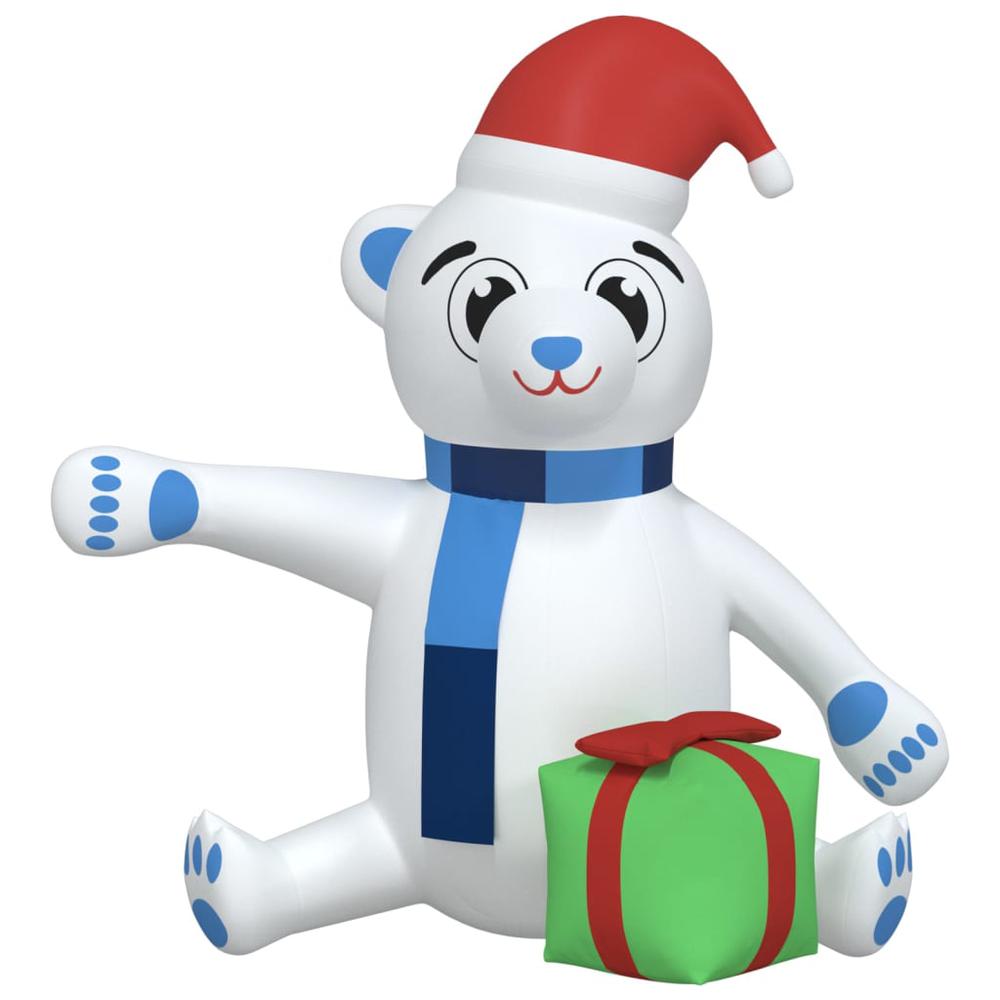 vidaXL Christmas Inflatable Teddy Bear LED 70.9". Picture 3