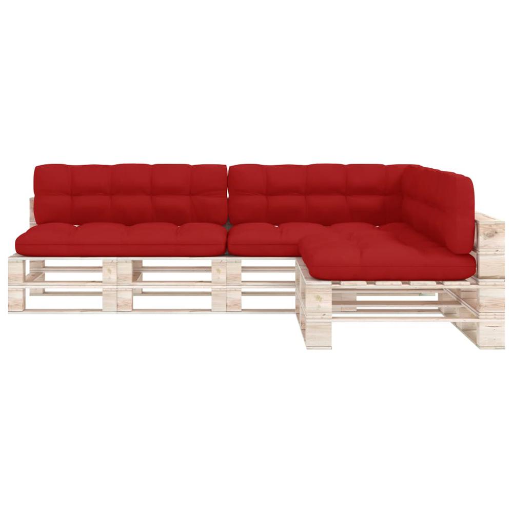 vidaXL Pallet Sofa Cushions 7 pcs Red. Picture 3