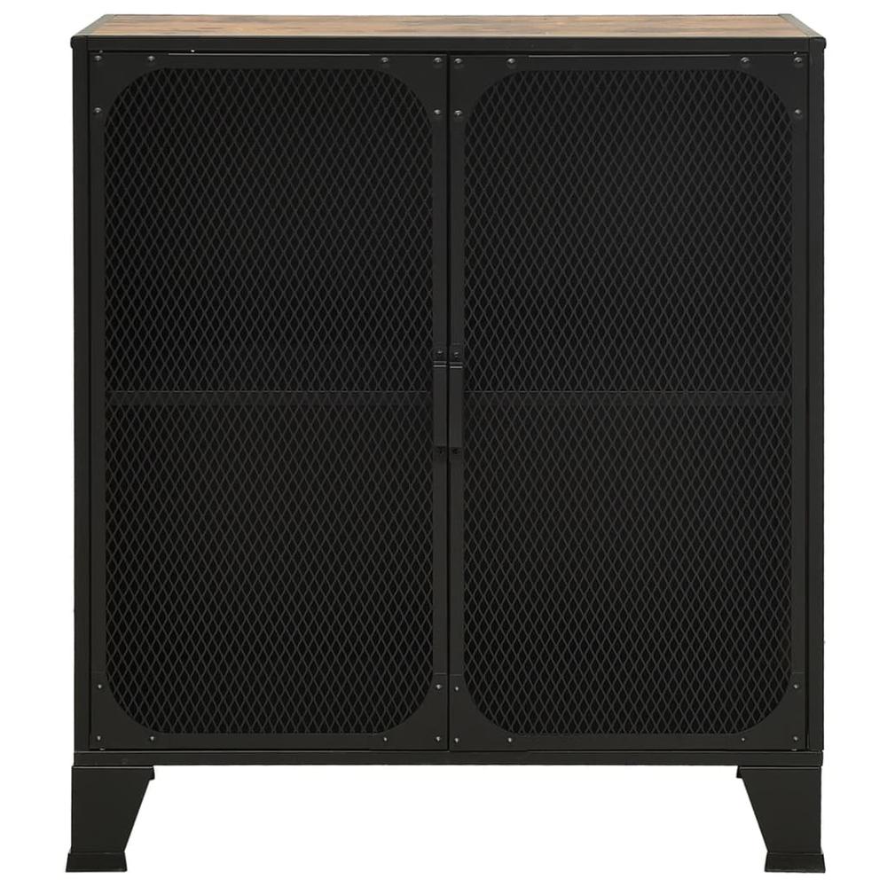 vidaXL Storage Cabinets 2 pcs Rustic Brown 28.3"x14.2"x32.3" Metal and MDF, 3095969. Picture 4