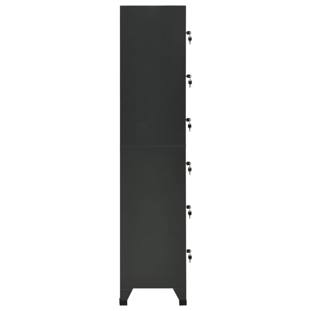 vidaXL Locker Cabinet Anthracite 15"x15.7"x70.9" Steel, 339795. Picture 3