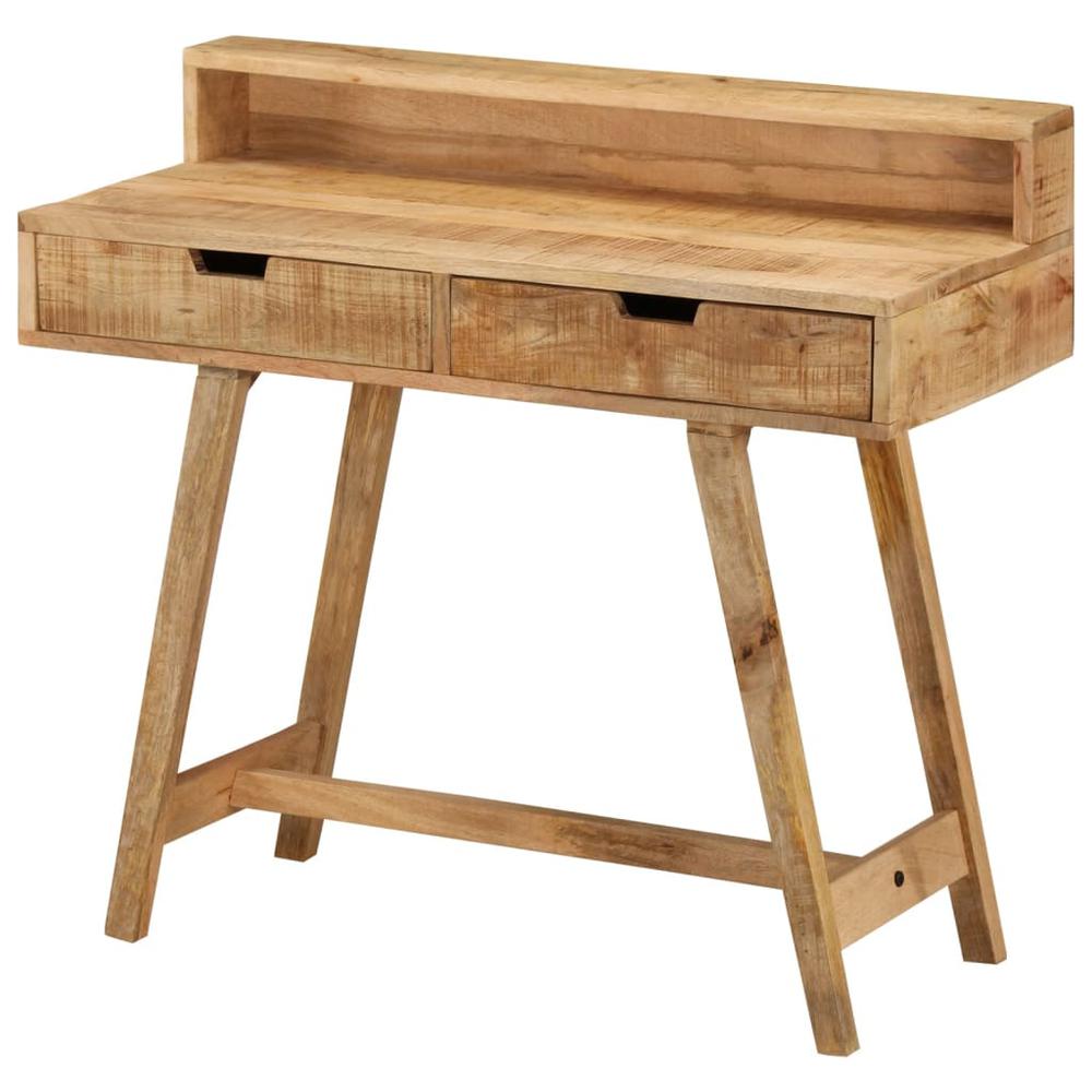 vidaXL Desk 39.4"x17.7"x35.4" Solid Rough Mango Wood. Picture 12