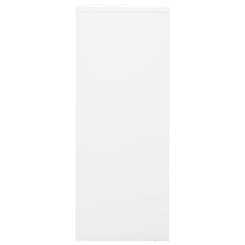 vidaXL Office Cabinet White 35.4"x15.7"x40.2" Steel, 336405. Picture 3