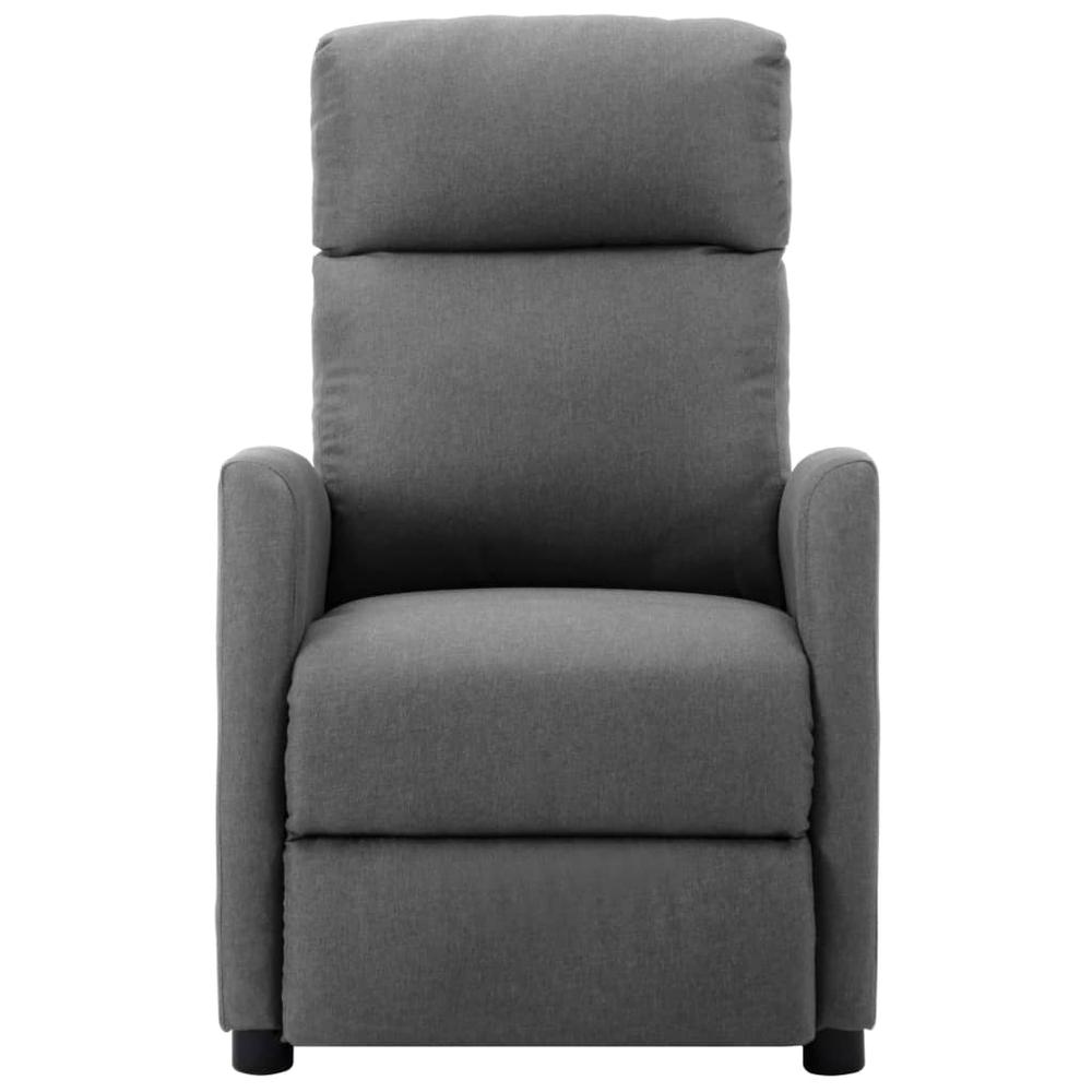 vidaXL Massage Reclining Chair Light Gray Fabric, 289706. Picture 2