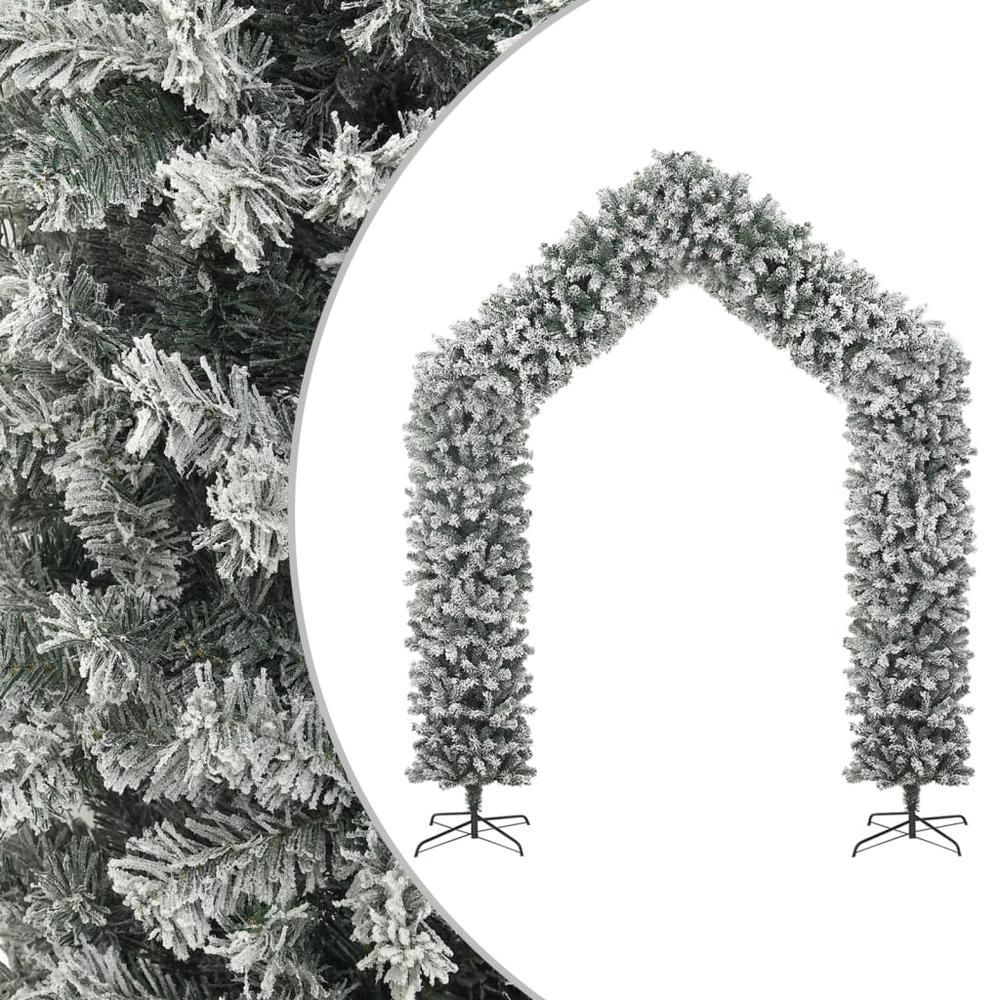 vidaXL Christmas Tree Arch with Flocked Snow 106.3". Picture 1
