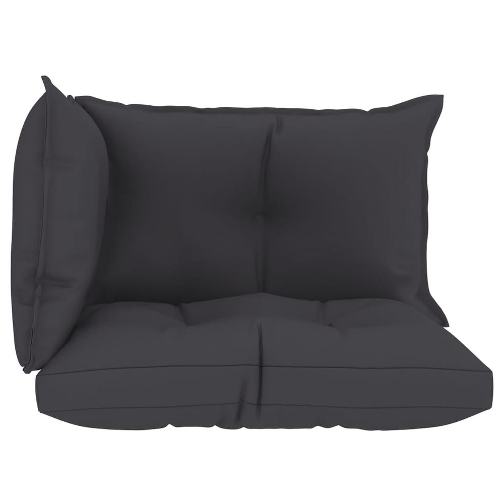 vidaXL Pallet Sofa Cushions 3 pcs Anthracite Fabric, 47466. Picture 3