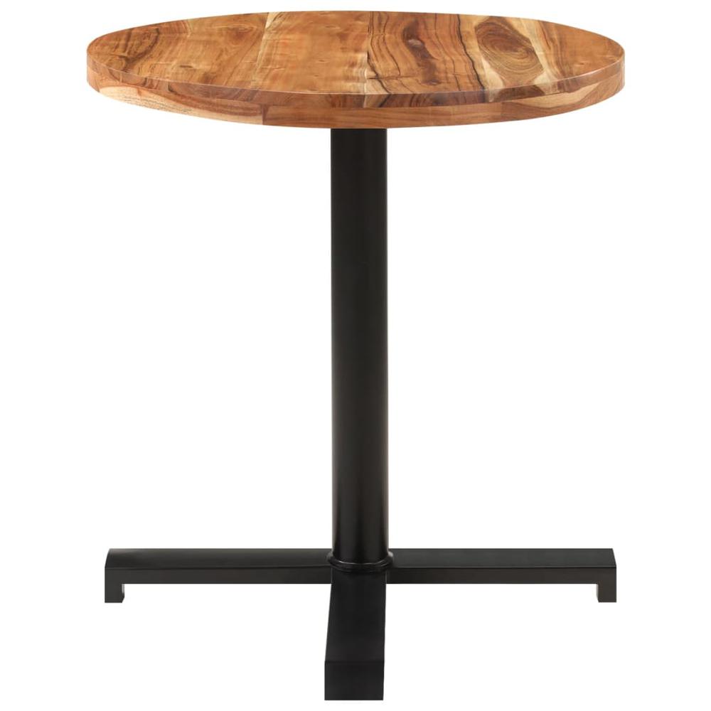 vidaXL Bistro Table Round Ã˜27.6"x29.5" Solid Acacia Wood. Picture 2