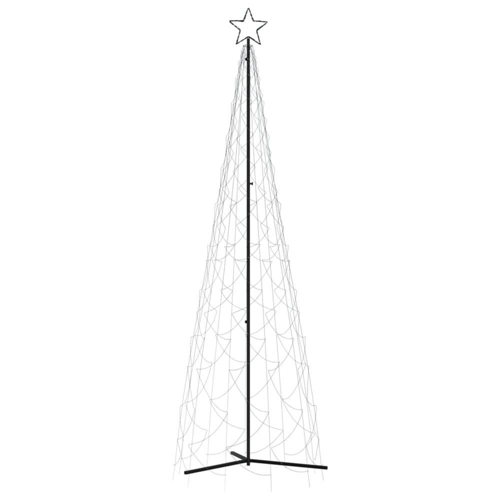 vidaXL Christmas Cone Tree Cold White 500 LEDs 39.4"x118.1". Picture 2