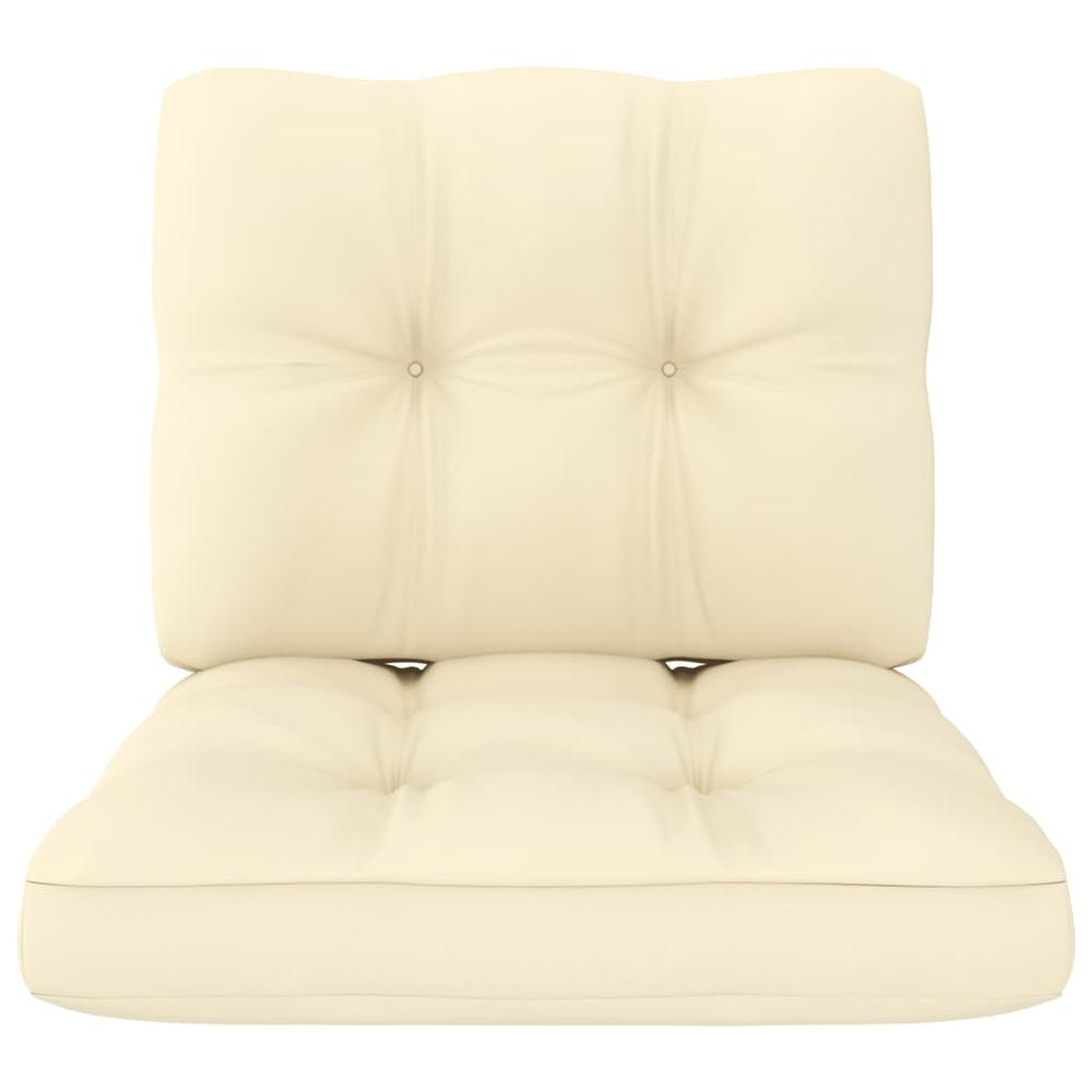 vidaXL Pallet Sofa Cushions 2 pcs Cream, 314485. Picture 3