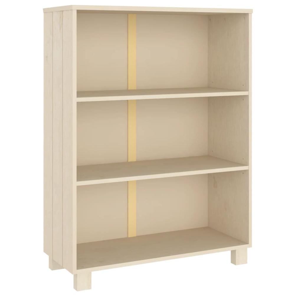 vidaXL Book Cabinet Honey Brown 33.5"x13.8"x44.1" Solid Wood Pine. Picture 2