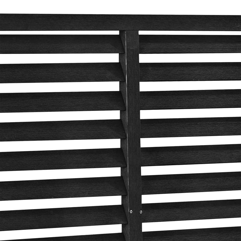 vidaXL Louver Fence WPC 70.9"x70.9" Black. Picture 4