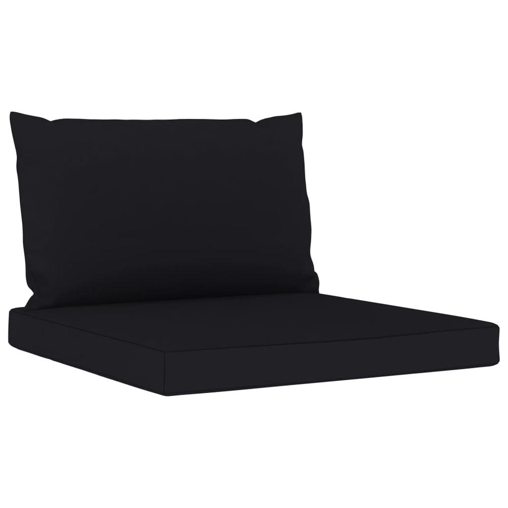 vidaXL Pallet Sofa Cushions 2 pcs Black Fabric, 315059. Picture 2