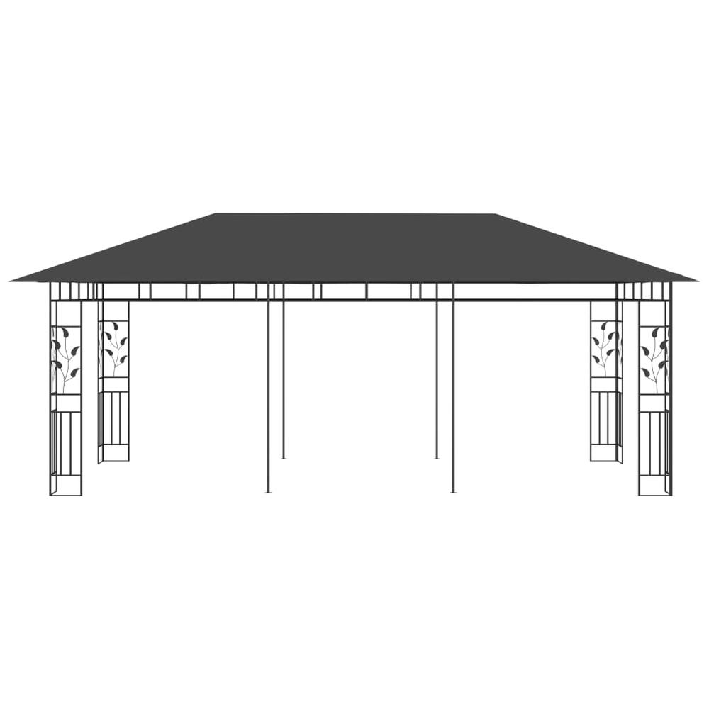 vidaXL Gazebo with Mosquito Net 19.7'x9.8'x9' Anthracite, 47974. Picture 3
