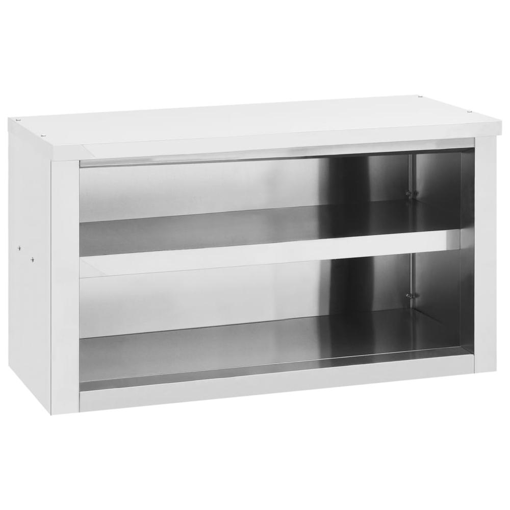 vidaXL Kitchen Wall Cabinet 35.4"x15.7"x19.7" Stainless Steel. Picture 1