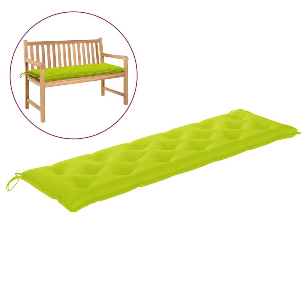 vidaXL Garden Bench Cushion Bright Green 70.9"x19.7"x2.8" Fabric. Picture 1