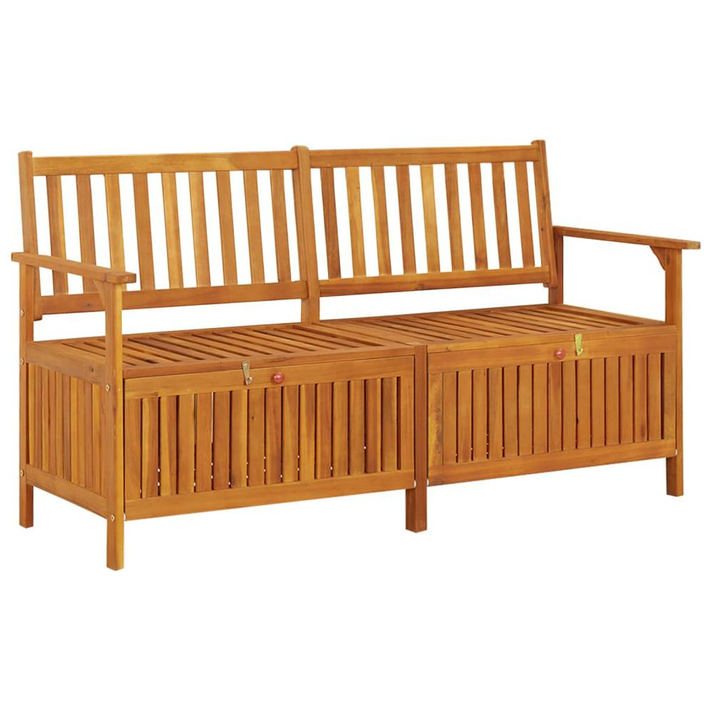 vidaXL Storage Bench 58.3" Solid Wood Acacia. Picture 1