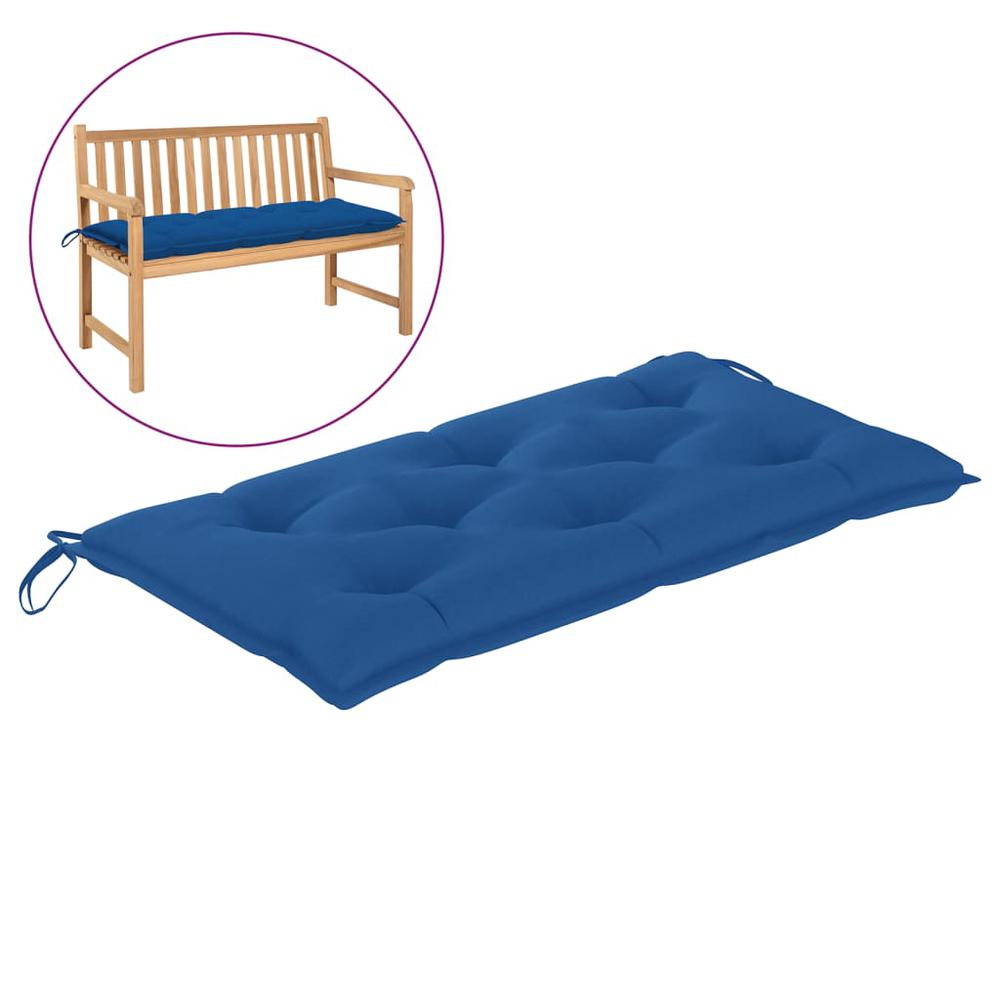 vidaXL Garden Bench Cushion Blue 39.4"x19.7"x 2.8" Fabric. Picture 1